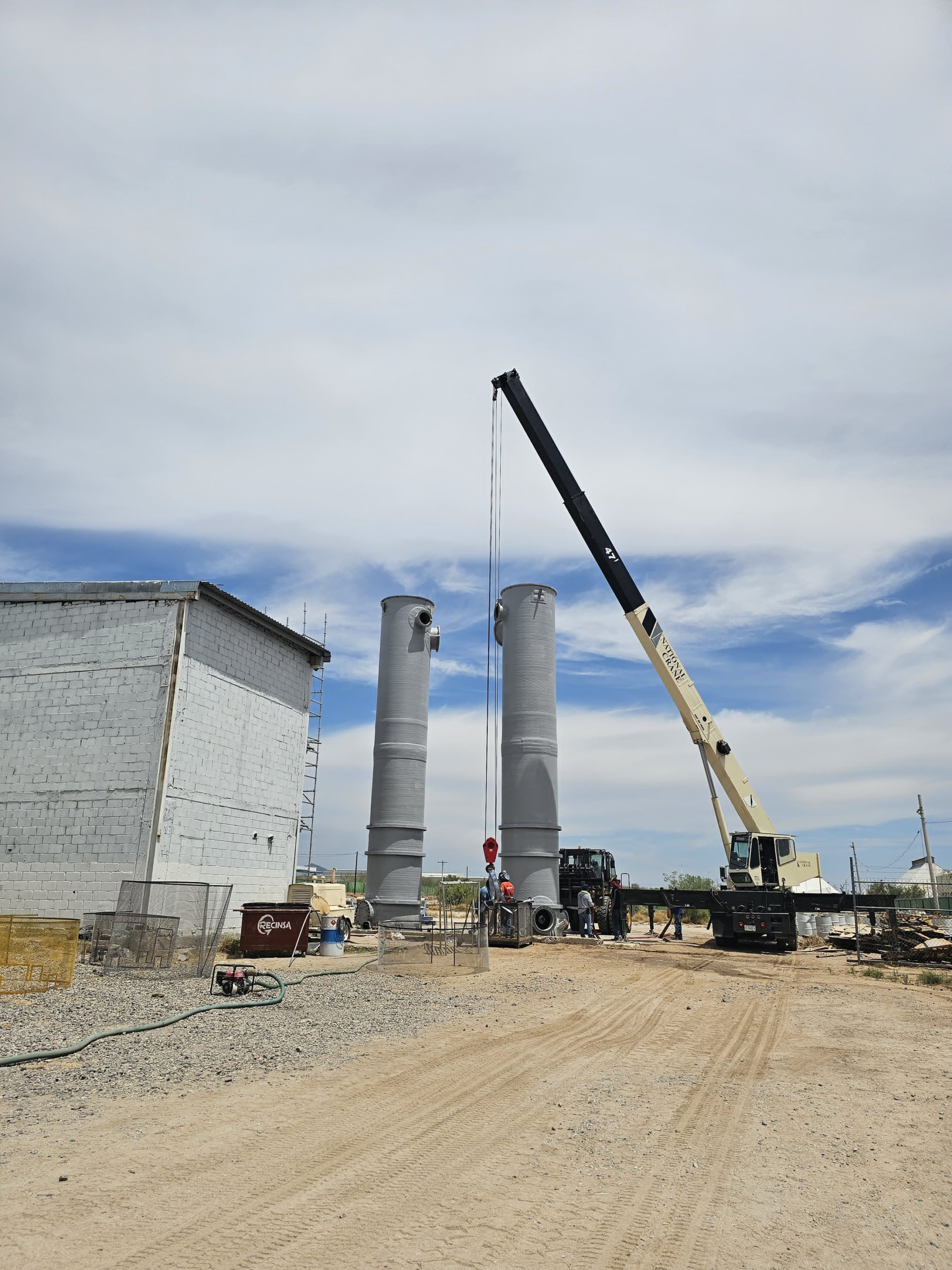 FRP hot acid overflow tanks supplied by SBCCO-China