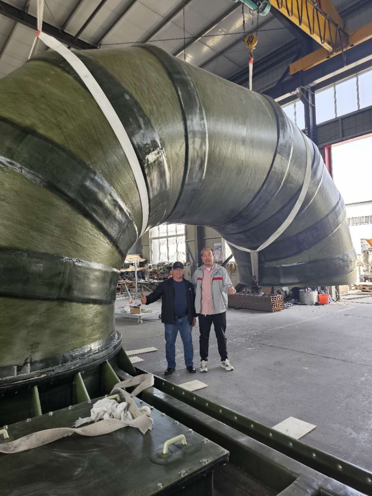 FRP offgas ductwork installed at a copper smelter, supplied through SBCCO-China