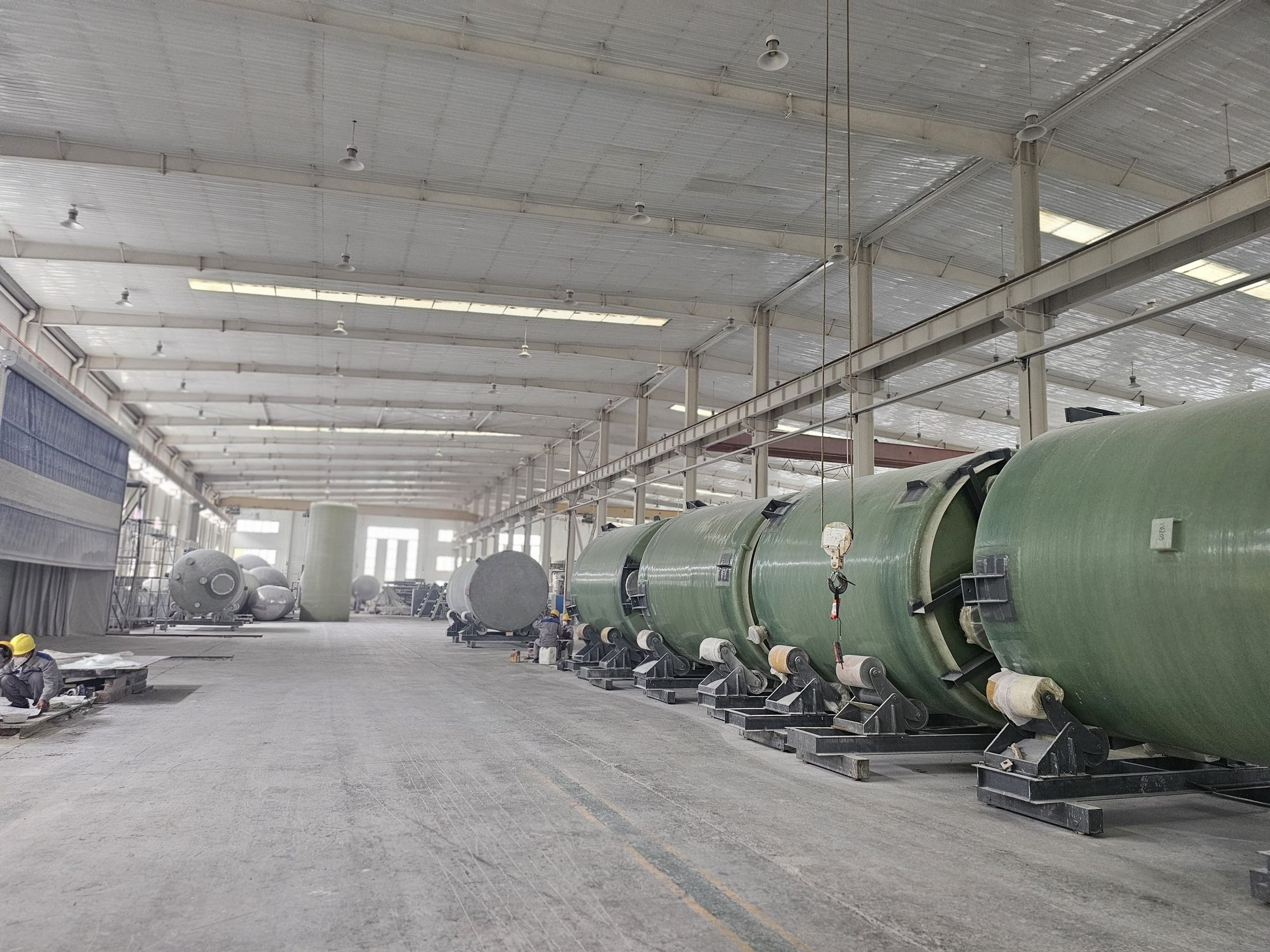 FRP tank fabrication shop in China